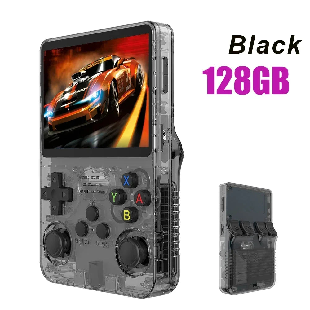 128G Open Source R36S Video Game Console Linux System 3.5 Inch IPS Screen Orange Portable Pocket Video Player 64GG best Games