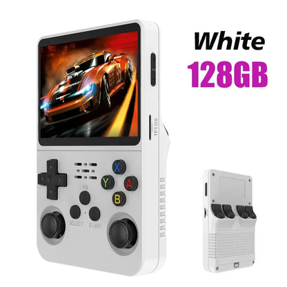 128G Open Source R36S Video Game Console Linux System 3.5 Inch IPS Screen Orange Portable Pocket Video Player 64GG best Games