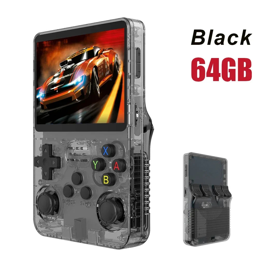 128G Open Source R36S Video Game Console Linux System 3.5 Inch IPS Screen Orange Portable Pocket Video Player 64GG best Games